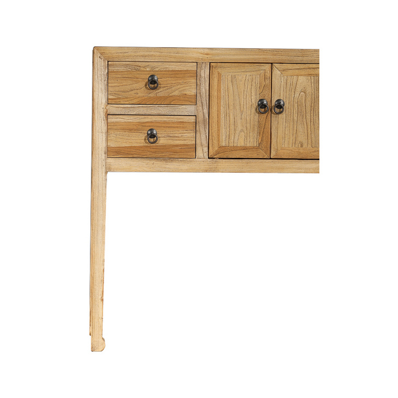 Recyclable elm small horseshoe console table