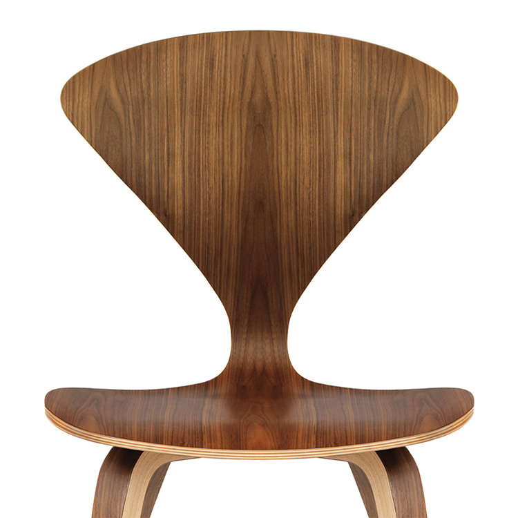 Modern Dining Chair With Walnut Panel For Dining Room Cherner Chair