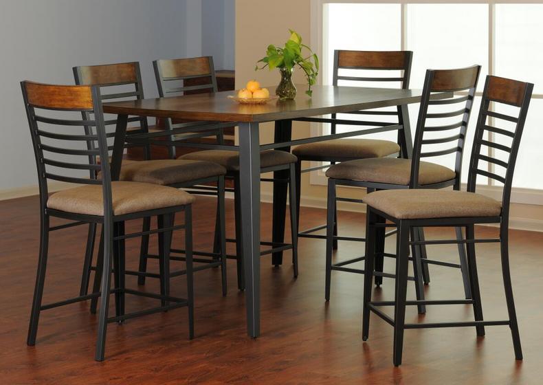 BT6038+BC60382-7PCS HIGHT DINING SET