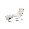 Sinus Lounge Chair Chaise Lounge Chair Modern Simply Stainless Steel Leather Chair