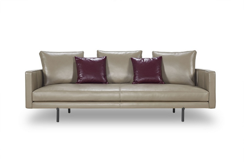 Living room full top grain leather sofa