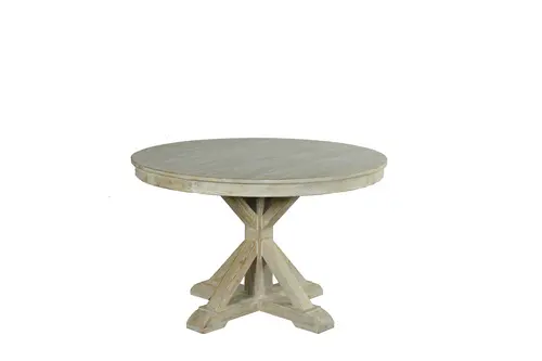 Distressed recyclable elm retro round dining table