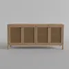 Living Room Furniture Simple rattan Style TV Stand Wood TV Cabinet