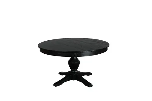 Antique black round dining table