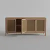 Living Room Furniture Simple rattan Style TV Stand Wood TV Cabinet