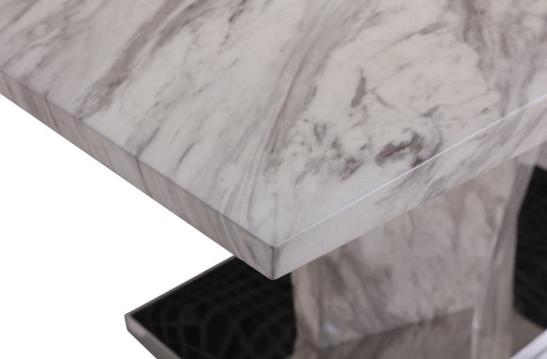 Marble countertop table modern contracted light luxury rectangular dining table and chair combination GD-132  Dinning table