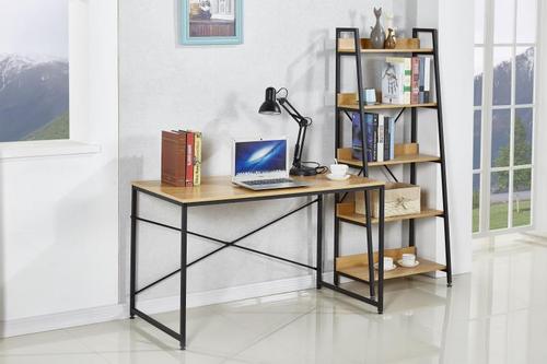 minimalism style computer table and book cabinet