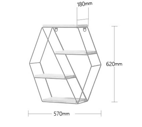 Functional Steel Book Shelf / Flower Shelf with solid wood board
