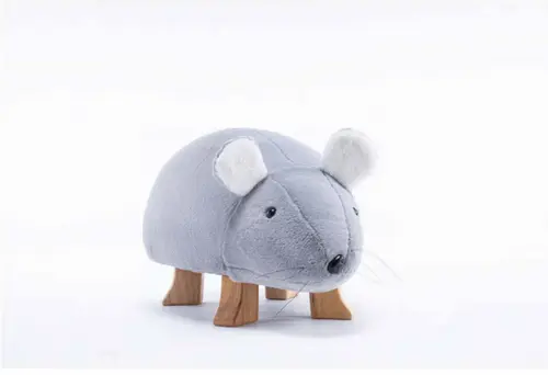 XM-8062 Mouse Ottoman with Wooden Legs