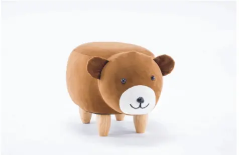 XM-8061 Cute Bear with Wooden Legs