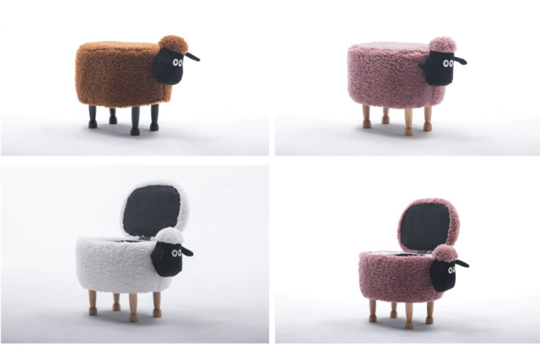 XM-8034 Cute Sheep Storage Ottoman