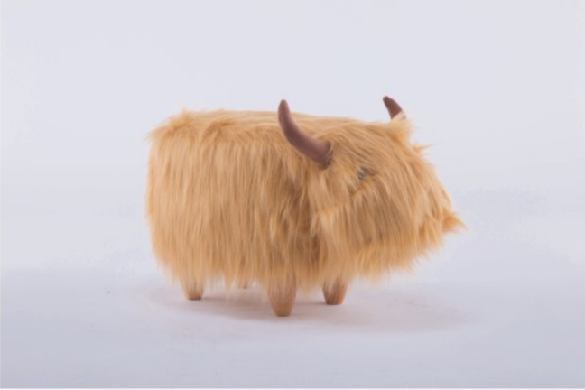 XM-8040 Hairy Cow Children Ottoman