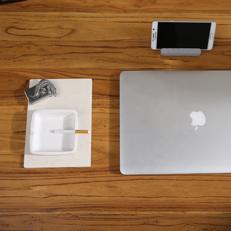 4-inch square shape solid color custom logo ashtrays small cigar ashtray