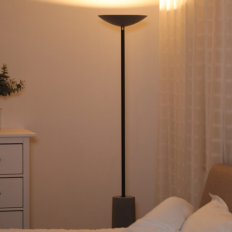 Deluxe interior room decoration standard concrete material decorative floor lamps