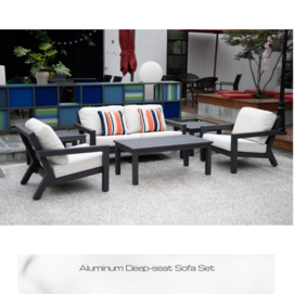 Aluminum Deep-seat Sofa Set