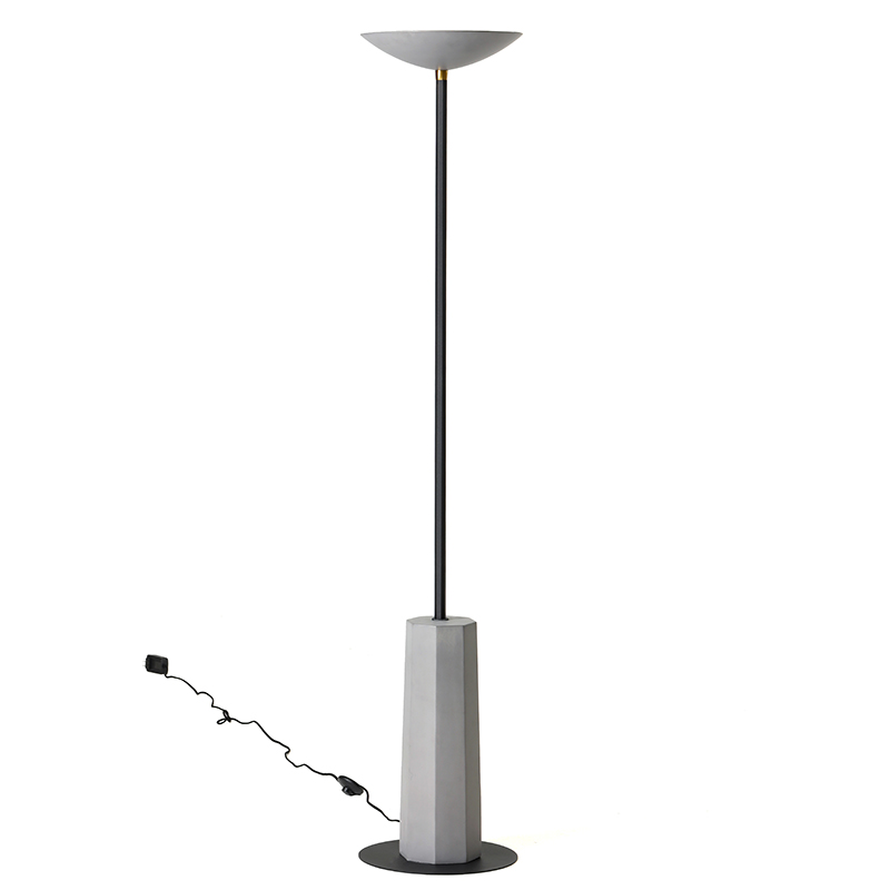 Deluxe interior room decoration standard concrete material decorative floor lamps