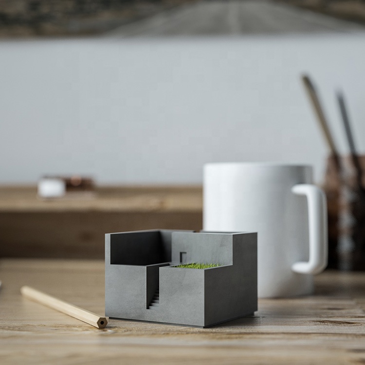 Concrete color custom micro architecture office storage desktop decoration