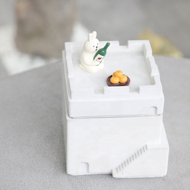 Manufacturer hotel bar office Cement luxury cigar ashtray custom logo ash tray black cute fancy