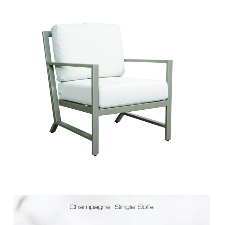 Champagne Geometric Sofa Set