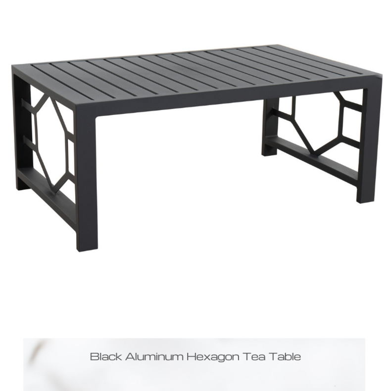 Black Aluminum Hexagon Sofa Set