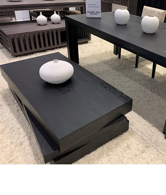 Black Smoked wood Dinning Table