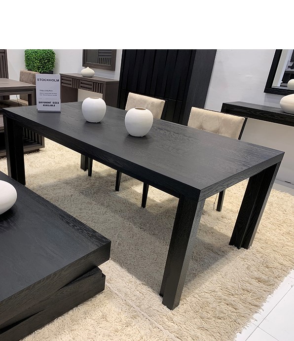 Black Smoked wood Dinning Table