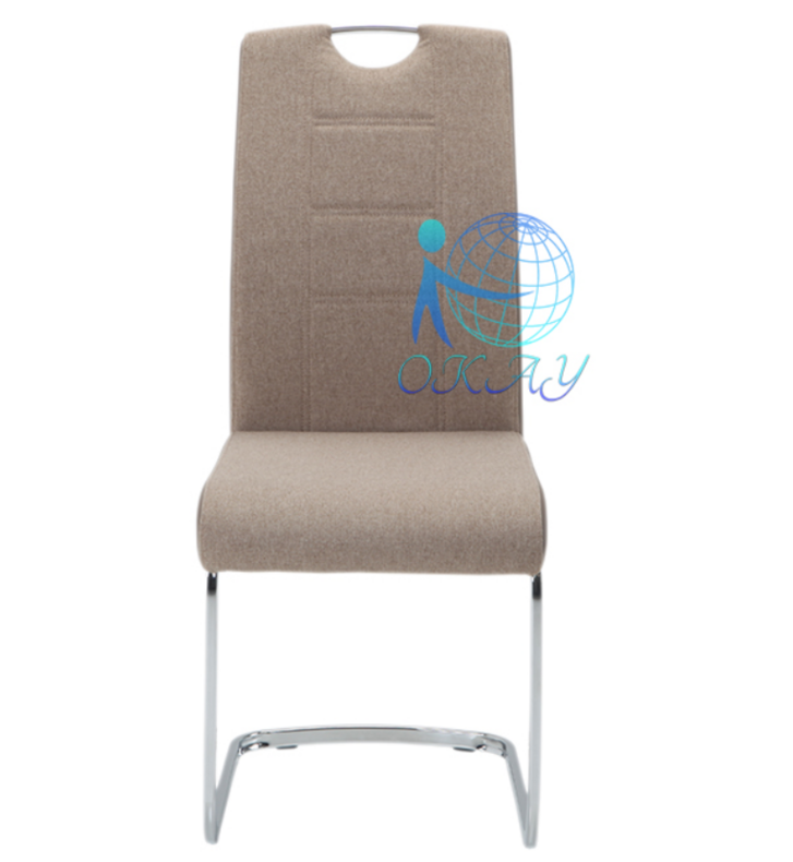 modern fabric chrom metal legs dining room chair DC6198