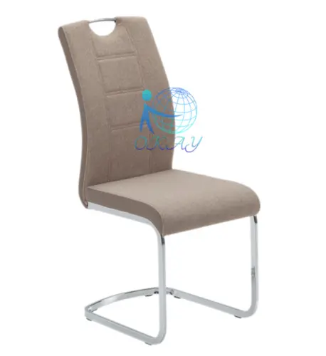 modern fabric chrom metal legs dining room chair DC6198