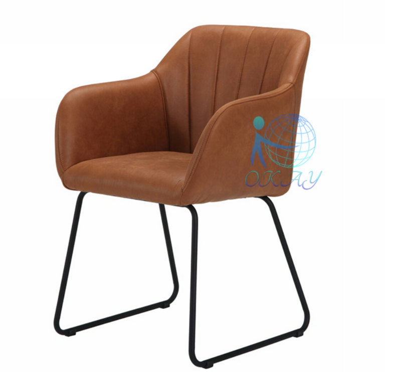 Manufacture modern fabric dining armchair OKC-1091