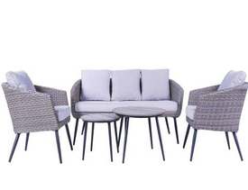 Outdoor Rattan Table and Chairs Set