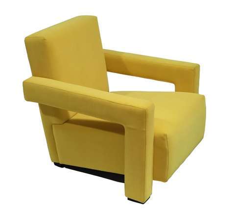 Yellow Fabric Armchair