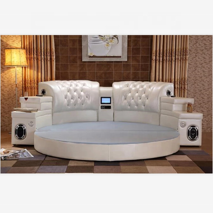 2020 Modern Style Leather Lluxury Bed King Size Bed With Massage Bed Room Furniture