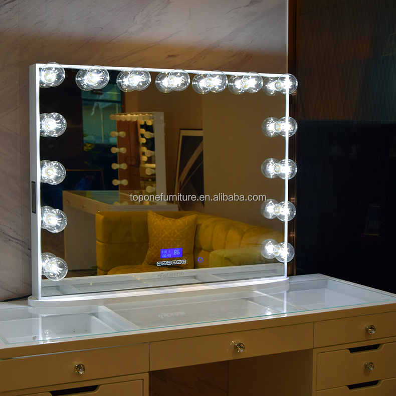 Bedroom Tocador Coiffeuse Vanity Makeup Mirror With LED Lights Dressing Table Dressers