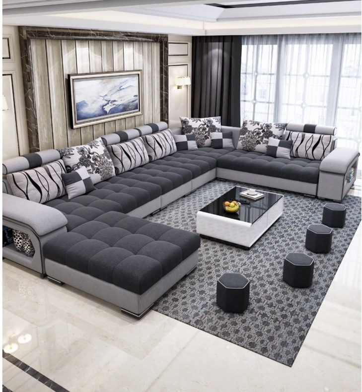 2021 new types 7 seat bluetooth fabric sofa