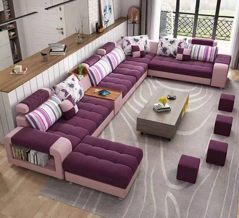 2021 new types 7 seat bluetooth fabric sofa