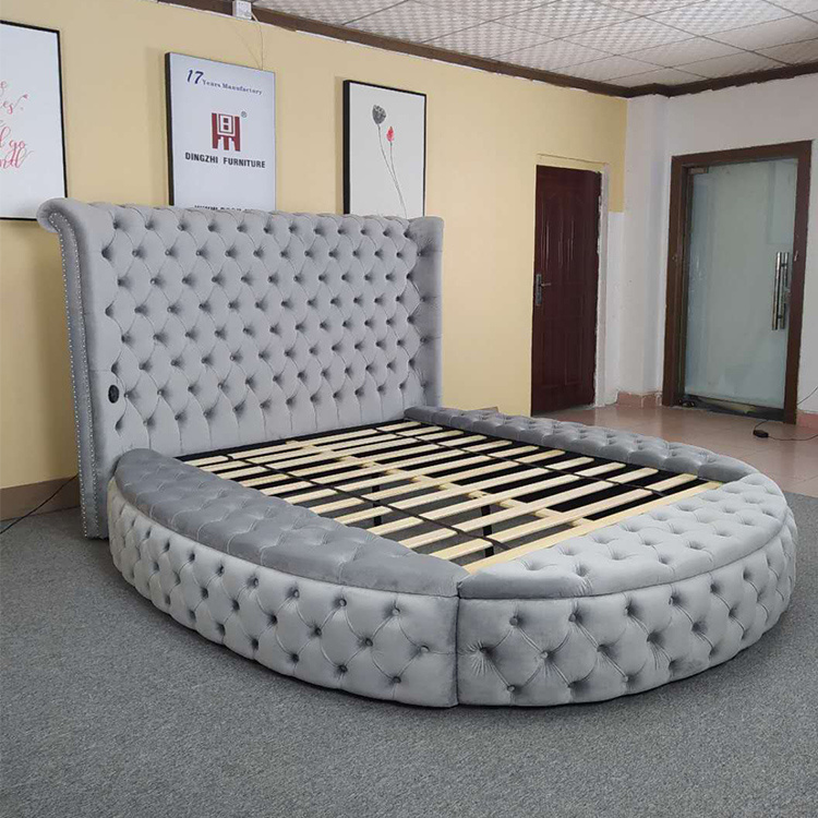 Latest Design Queen King Size High Quality Round Bed Wholesale