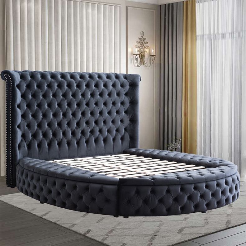 Latest Design Queen King Size High Quality Round Bed Wholesale