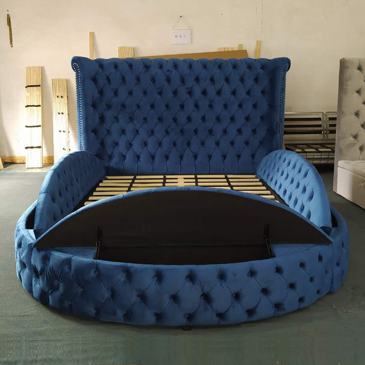 Latest Design Queen King Size High Quality Round Bed Wholesale