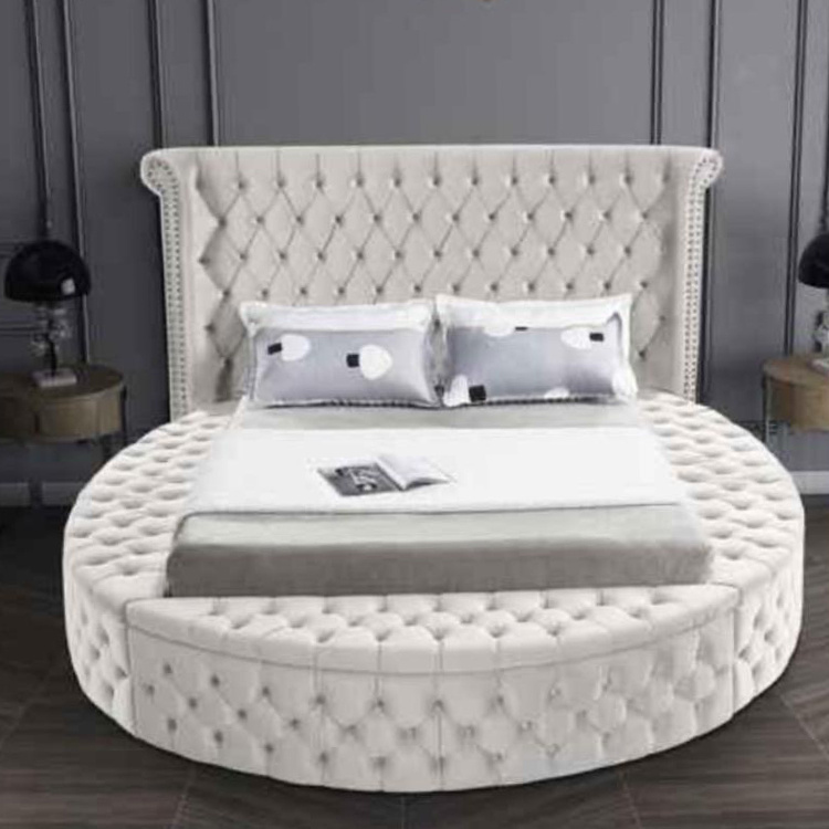 Latest Design Queen King Size High Quality Round Bed Wholesale