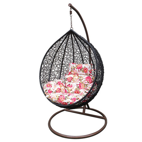 Custom modern outdoor furniture metal egg hanging swing chair