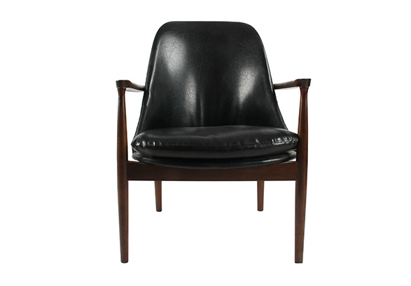 PRS-CW038 Modern Black Leather Single Chair