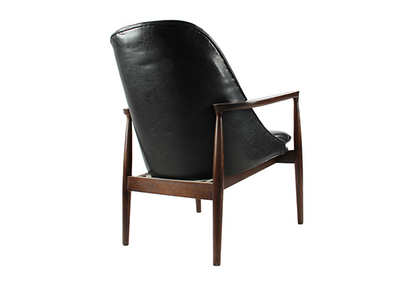 PRS-CW038 Modern Black Leather Single Chair