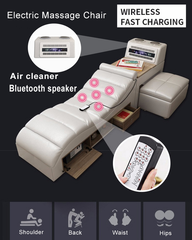 Air Cleaner Wireless Charge Massage Leather Smart Bed