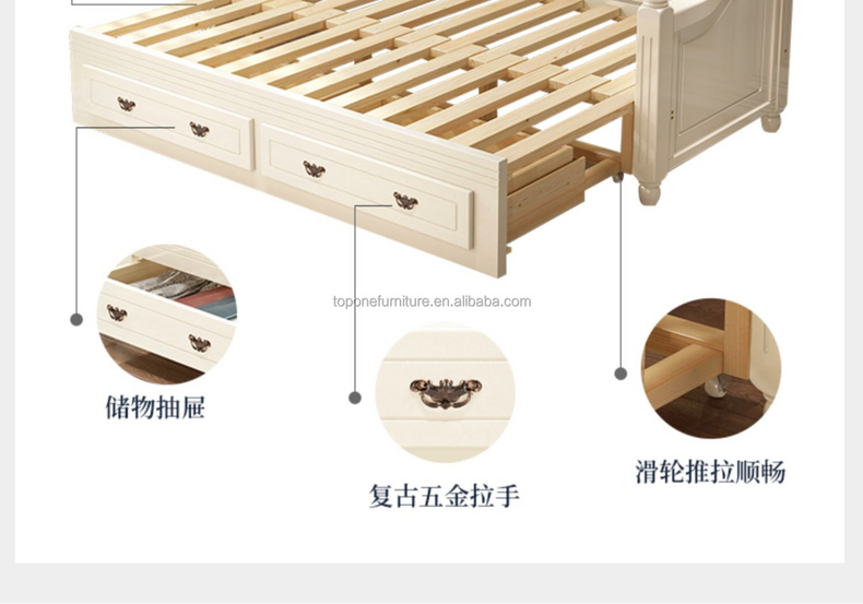 wholesale Portable Folding Sofa Bed Solid Wood Frame Convertible Sofa Three Seat Sofa Cum Bed Living Room Furniture Couch