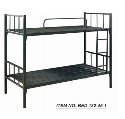 America style twin twin double decker metal frame dormitory beds black bunk bed