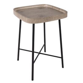 JF1086KD-X2 Side table  combination of taupe brown pine and black