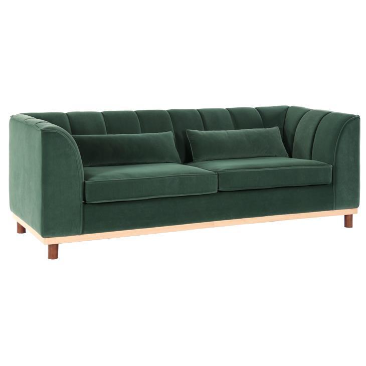 KD Sofa Green Fabric (Undercarriage Exposed Design)