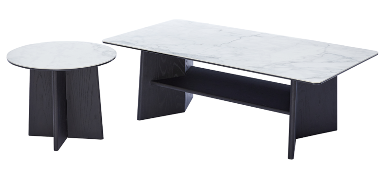 modern sintered stone coffee table set