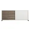 JF419KD+WP+OV Sideboard with 3 drawers and door combination of white and light grey oak