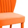 Modern indoor furniture orange flannel restaurant dining chair